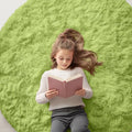 Grass Green Round Rugs for Bedroom (5 Ft Round / Grass Green)