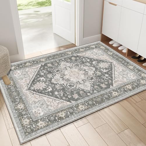 Soft Area Rugs 2x3 (2' x 3' (Rectangular) / Greenish Grey)