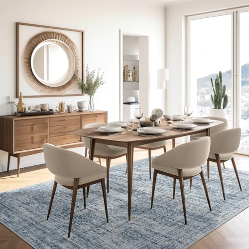 6x9 Area Rug for Living Room Washable Rugs Non (Blue / 6' x 9' (Rectangular))