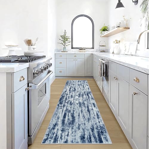 2'6''x8' Runner Rugs Washable Rug (Blue Grey / 2'6" x 8' (Runner))