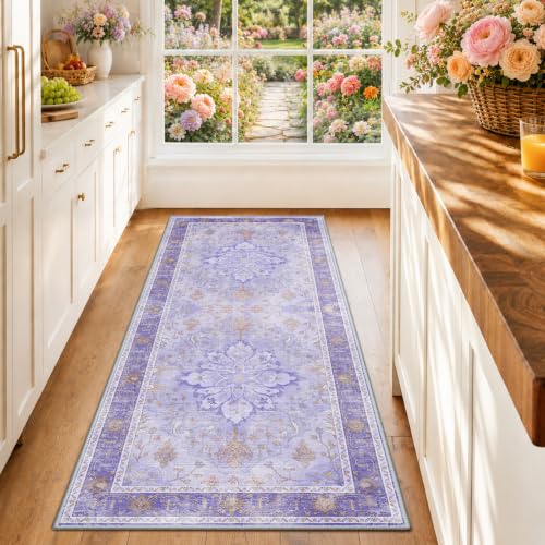 Washable Area Rug (Purple / 2' x 6' (Rectangular))