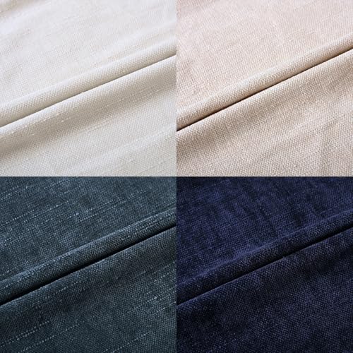 Set of 4 Soft Textured Decorative Throw Pillow Covers 20x20 Inch Cozy Farmhouse Cushion Cover Square Accent Pillow Cases for Bed Couch Sofa Living Room (A Beige White Blue / 20" x 20" (Pack of 4))