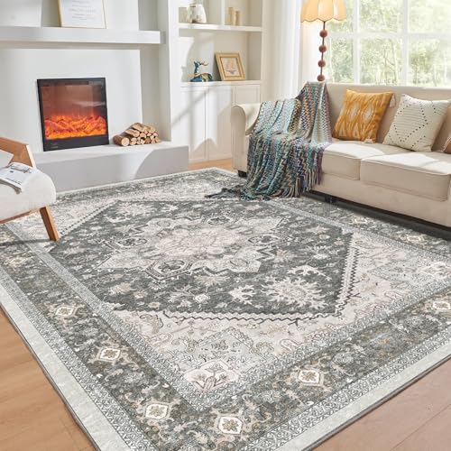 Soft Area Rugs 9x12 (9' x 12' (Rectangular) / Greenish Grey)