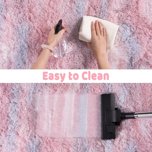 Soft Runner Rugs for Bedroom Hallways (2' x 6' (1 pc) / Abstract Pink)