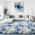 9x12 Blue and Gray Area Rugs for Living Room (Blue/White/Grey / 9' x 12' (Rectangular))