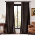 Luxury Brown Velvet Curtains for Living Room 108 inches (Brown Series - Dark Brown / 52"W x 108"L (Pack of 2))