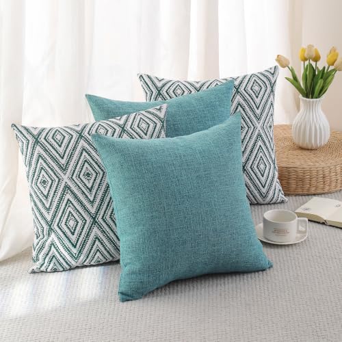 Throw Pillow Covers 20x20 (Aqua / 20" x 20" (Pack of 4))