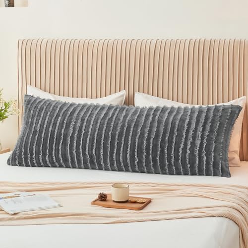 Body Pillow Cover with Zipper (Boho-gray / 54" x 20" (Pack of 1))