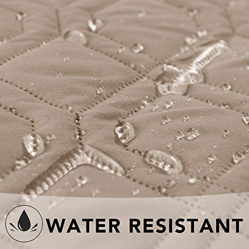 Waterproof Dog Bed Cover Pet Blanket for Furniture Bed Couch Sofa Reversible (82x120 Inch (Pack of 1) / Cream+beige)