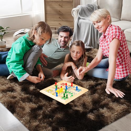 Shag Area Rugs for Bedroom Living Room (Mottling Brown / 4' x 6' (Rectangular))