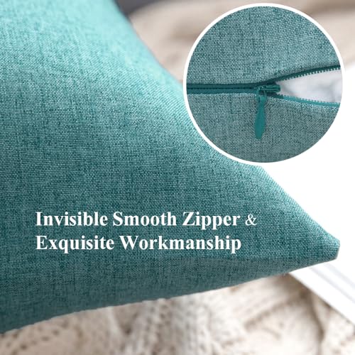 Decorative Outdoor Pillow Covers Waterproof 18x18 Turquoise (18" x 18" (Pack of 2) / Turquoise)