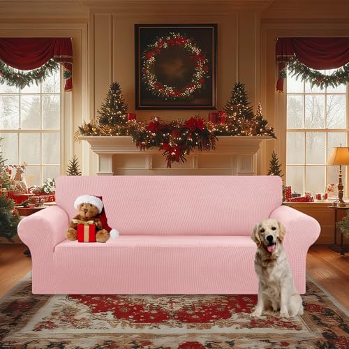 Stretch Oversized Couch Covers for Sofa Slipcover (Dusty Pink / X-Large)
