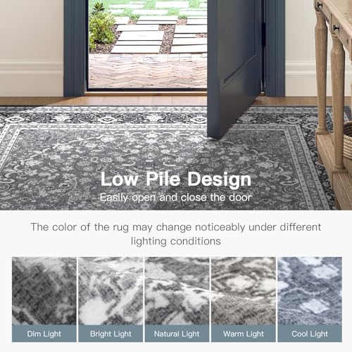 5x7 Area Rugs for Living Room (Oriental Light Grey / 5' X 7' (Rectangular))
