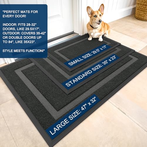 Front Door Mat Outside 29.5x17 (Black / 29.5" x 17")