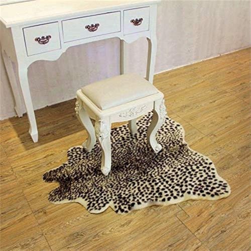 Leopard Print Rug (Beige+black Leopard Print - 40x37inch)