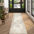 HY HAOYUNLAI Hallway Washable Runner Rug 2x10 Kitchen Entryway Slim Carpet (2' x 10' (Rectangular) / Ivory)
