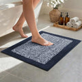 Bathroom Rugs 24x17 Non Slip Washable (Dark Blue / 1'5" x 2' (Rectangular))