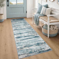 Modern Abstract Hallway Runner Rug 2x6 Washable Rug Runner Blue (Blue / 2' x 6' (Runner))