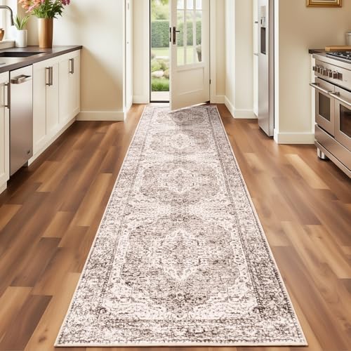 2x10 Runner Rug for Hallways (Vintage Beige Brown / 2' x 10' (Runner))