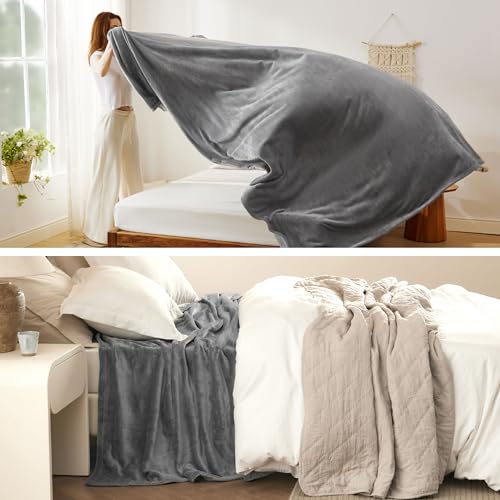 GentleSoft Fleece California King Blanket (Grey / California King (102" X 96"))