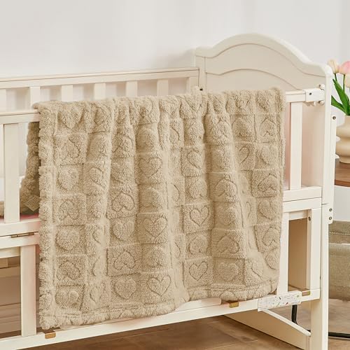 Heart Baby Blanket (01 Khaki / 30"x40")