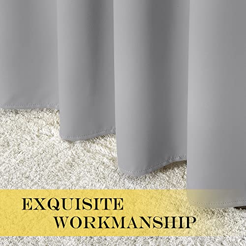 Blackout Curtain & Drape (Silver Grey / 52"W x 95"L (Pack of 1))