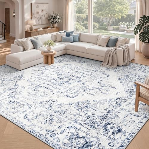 8x10 Area Rugs for Living Room (Blue / 8' x 10' (Rectangular))