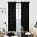 Living Room Curtains 95 Inches Long (Black/Wave Dots / 42"W x 95"L (Pack of 2))