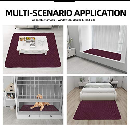 Sectional Couch Covers for Dogs L Shape Sofa Cover Reversible Sofa Slipcover Chaise Lounge Cover Furniture Protector Cover for Pets Dog Cat (42" x 68" / Wine/Wine)