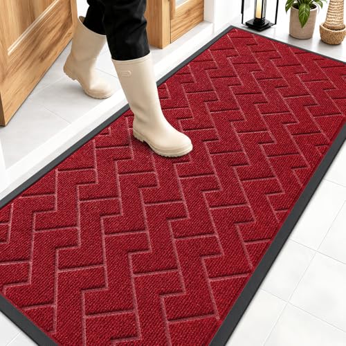 Front Door Mat Outside 59x23 (Wine Red / 59" x 23")