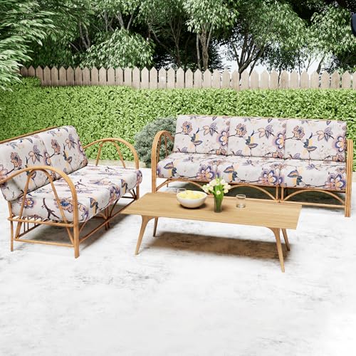 Printed Couch Cushion Covers (Beige / Seat Large)