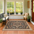 Brown Washable Area Rug for Living Room (4' x 6' (Rectangular) / Tribal Brown)