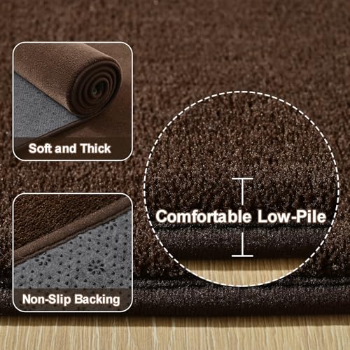 Large Area Rugs for Bedroom Living Room (6' x 9' (Rectangular) / Brown)