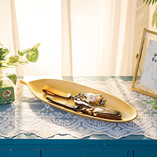 Decorative Trays for Home Decor (16"x5.9"x1.2" / Gold)
