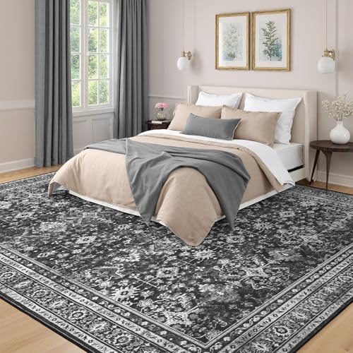 8x10 Area Rugs for Living Room (Black / 8' X 10' (Rectangular))