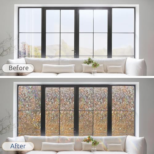 Rainbow Window Privacy Film (17.5" x 157.4" / Brown)