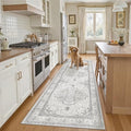 Kitchen Runner 2'6''x8' Soft Rug Runners for Hallways (Grey / 2'6" x 8' (Runner))