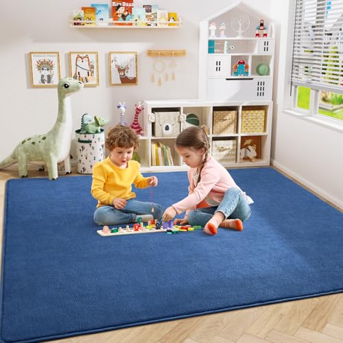Modern Area Rugs for Bedroom Living Room (4' x 6' (Rectangular) / Blue)