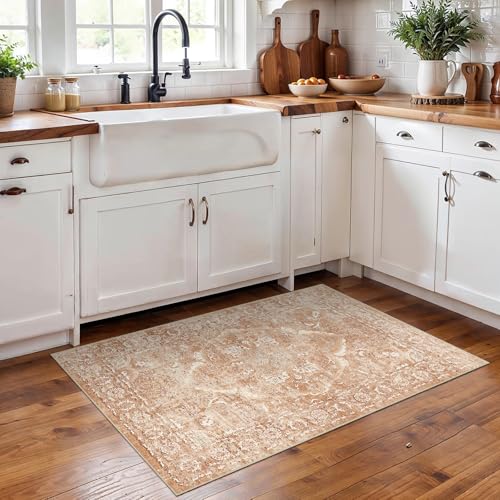 2x3 Washable Area Rug for Entryway (Brick / 2x3)