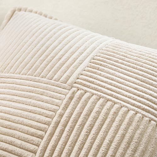 Decorative Throw Pillow Covers for Couch 20x20 Inch Beige 2 Pack (Beige / 20" x 20" (Pack of 2))