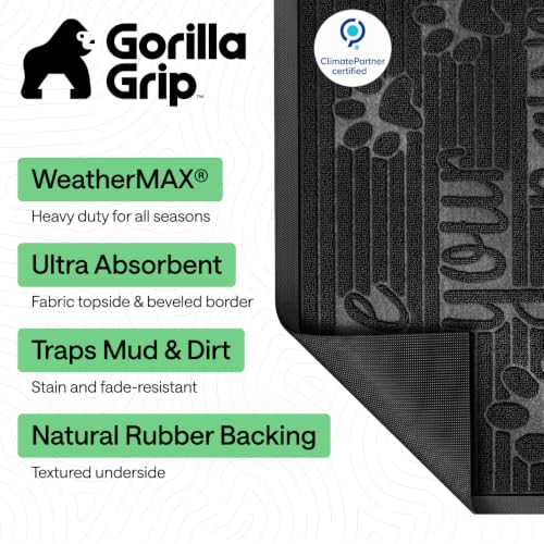 WeatherMAX Door Mat (Black Paws / 35" x 23")