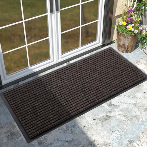 Front Door Mat Outdoor Indoor 47x24 (Brown / 47x24 Inch)
