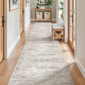 2x10 Runner Rug Non Slip (Brown/Grey/Ivory / 2' x 10' (Runner))