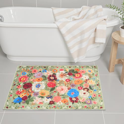 Bath Mat 17x24 Non Slip (Green / 1'4" x 2' (Rectangular))