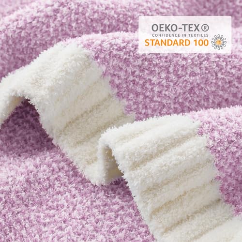 Lilac Throw Blanket for Couch (Heather Lilac / Throw-XL (50"x70"))