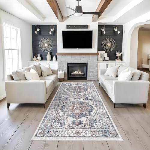 Washable 4x8 Hallway Area Rug (4' x 8' (Rectangular) / Brick)