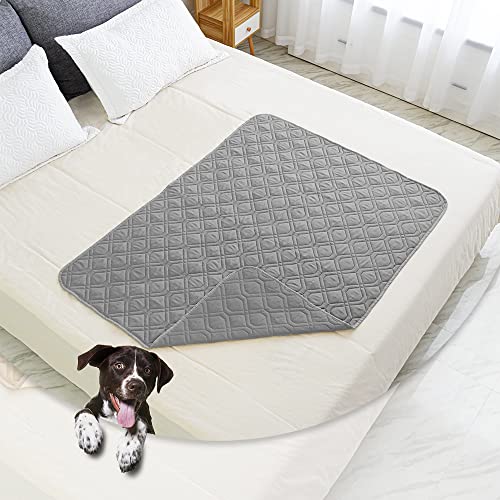 Waterproof Blanket Reversible Dog Bed Cover Pet Blanket for Furniture Bed Couch Sofa (40x50 Inch (Pack of 1) / Lightgrey)