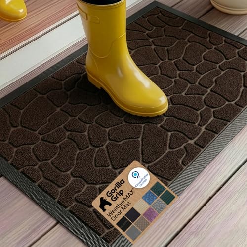 WeatherMAX Door Mat (Dark Brown Pebble / 35" x 23")