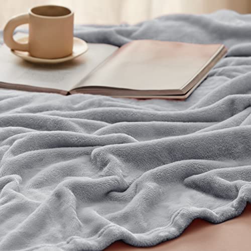 GentleSoft Fleece Blanket Twin Size Light Grey (Light Grey / Twin (60" X 80"))