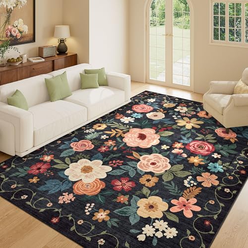 6x9 Area Rugs (Black / 6' x 9' (Rectangular))